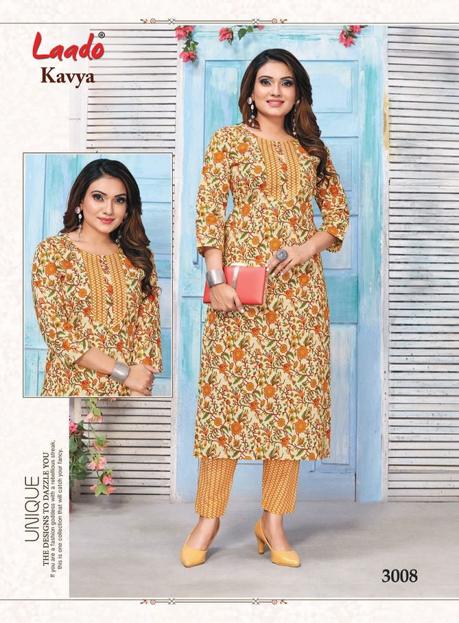 Kavya Vol 3 By Laado Jaipuri Kurti With Bottom Catalog
